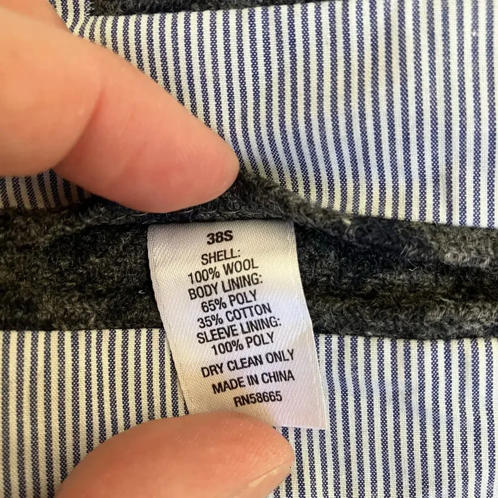 Wallin & Bros Mens 38S Wool Tweed Tailored Sports Coat Blazer Elbow Patches - Picture 15 of 16